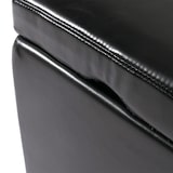 thumbnail of Hocker Sitzwürfel Sitzhocker Aufbewahrungsbox Onex, mit Deckel, Leder + Kunstleder, 45x44x44cm FSC® ~ schwarz