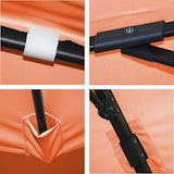 thumbnail of Ampelschirm HWC-A96, Sonnenschirm Gastronomie 3x3m (Ø4,24m) Polyester/Alu 23kg ~ Flap, terracotta ohne Ständer, drehbar