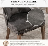 thumbnail of Merax Esszimmerstuhl (Set-4 St.), Küchenstühle, Polsterstuhl, Wohnzimmerstuhl, Schminkstuhl Samt, Dunkelgrau