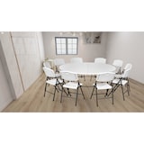 thumbnail of METRO PROFESSIONAL Mesa alta plegable para banquetes Pamua, acero, tablero HDPE, Ø 180 x 74 cm, blanco