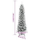 thumbnail of vidaXL Künstlicher Weihnachtsbaum Schlank mit Schnee 240 cm PVC & PE