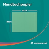 thumbnail of Inoverse Papierhandtücher 5.000 Blatt, Falthandtücher, Papiertücher, Einweghandtücher, Handtuchpapier ZZ-falz, 25x23 cm, Grün