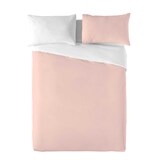 thumbnail of Zweifarbiger Wendebettbezug Wendebett 135 extra weiche Baumwolle made in Spain Rosa ftr / White Naturals