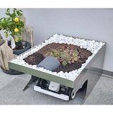 thumbnail of Cobertizo para robot cortacésped XL con jardinera HWC-G60, cobertizo de techo para cortacésped, metal 47x70x100cm ~ antracita