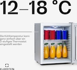 thumbnail of Brooklyn 23 Mini-Kühlschrank Glastür LED Ablage Silber
