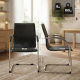 thumbnail of Freischwinger Noeleen Kunstleder schwarz