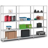 thumbnail of PROREGAL Fachbodenregal Schraubsystem | Grundregal | HxBxT 250x100x30cm | 6 Ebenen | Fachlast 125 kg | Beidseitig nutzbar | Lichtgrau