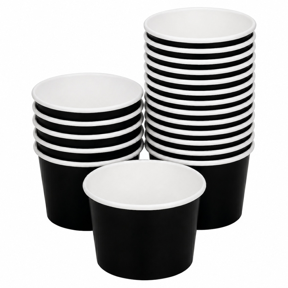 DeinPack 50 Eisbecher schwarz 350 ml