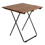 thumbnail of Holz/Metall Campingtisch Beistelltisch Klapptisch klappbar braun 45x45x50 cm