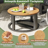 thumbnail of Merax Modulares Gartenmöbel-Set für 4-6 Personen, Loungesessel-Set, 4x Doppelsofa mit Polstern & Kissen, 3x kleine Couchtische, rundes Sofa, Grau