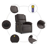 thumbnail of vidaXL Massagesessel Elektrisch Dunkelbraun Echtleder