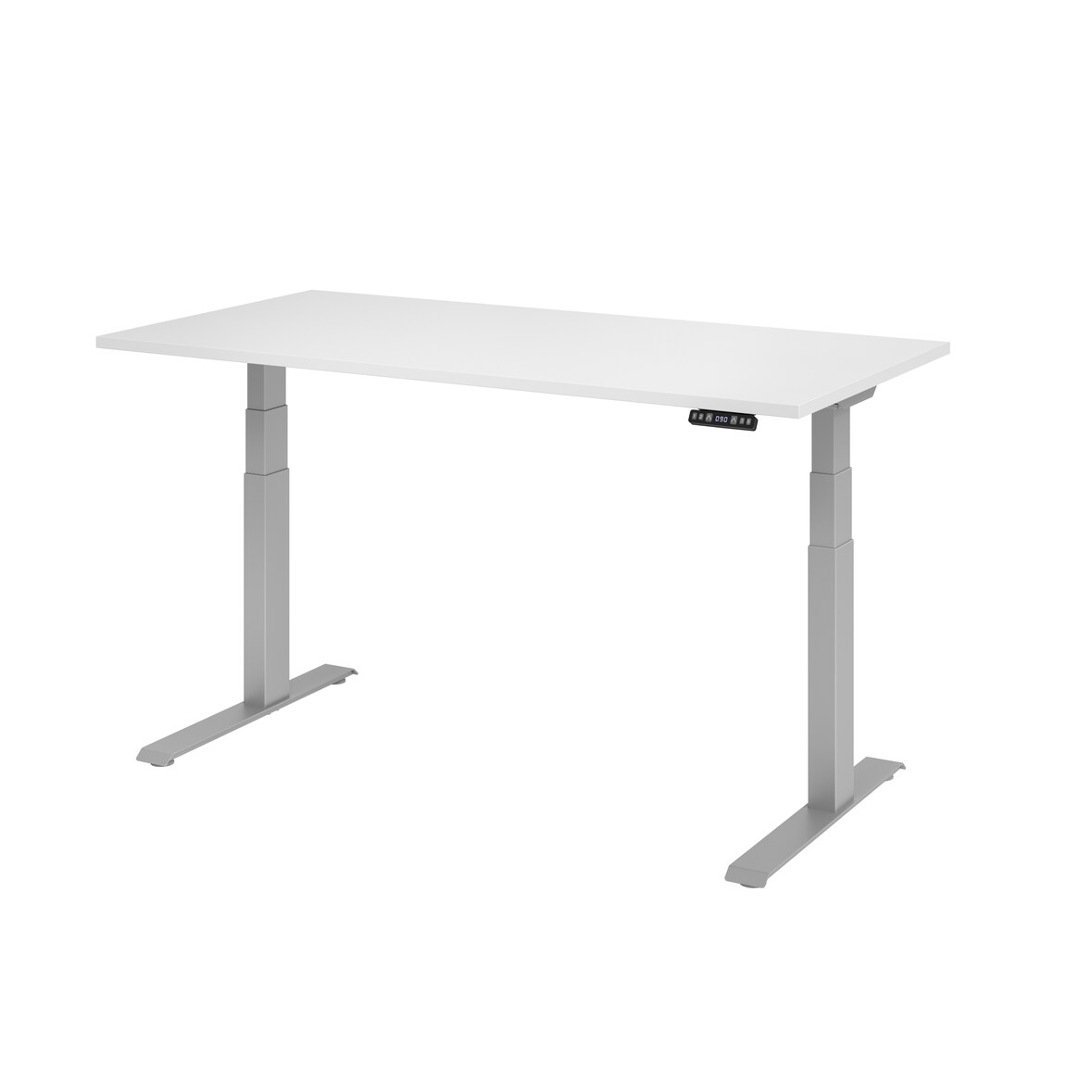 Hammerbacher-Sitz-Steh-Schreibtisch el.160x80cm Weiß-VXDKB16/W/S