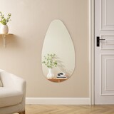 thumbnail of SalesFever espelho de parede | sem moldura oval | MDF e vidro espelhado | L 59,5 x P 0,5 x A 110 cm | vidro transparente