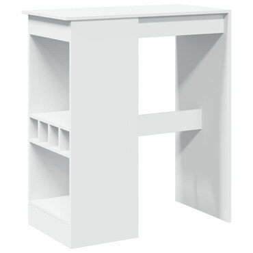 Tavolo Bar Alto VidaXL Con Rastrelliera Portabottiglie – 90×47,5×103,5 Cm, Multistrato, Stile Antico