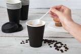 thumbnail of Fiesta Einwandige Heißgetränkebecher - schwarz - 230ml - 500 Kaffeebecher