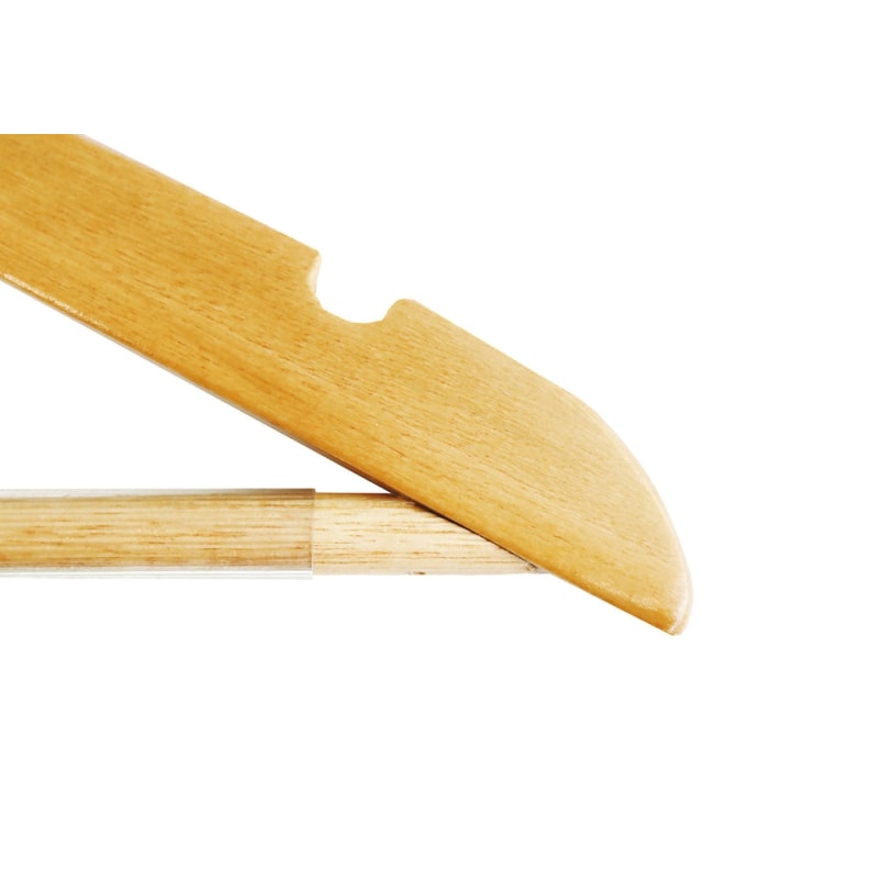 Lot de 25 cintres Woody, en acier et bois, coloris hêtre naturel