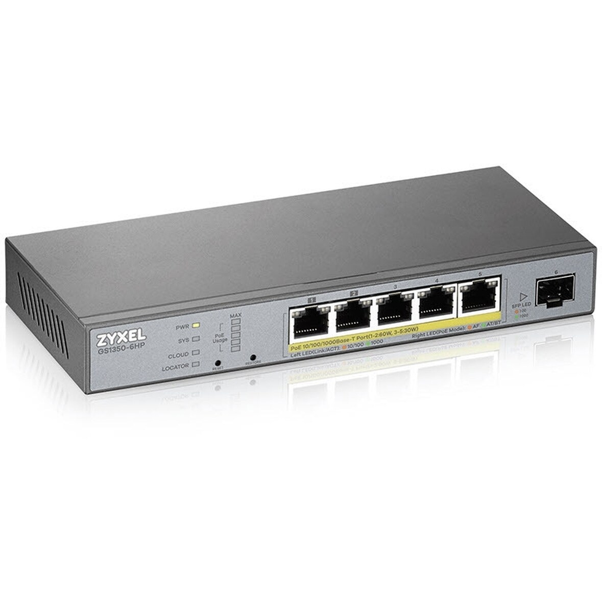 ZyXEL GS1350-6HP 6-Port mgd CCTV PoE Switch