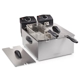 thumbnail of TRISTAR FR-6937 Freidora doble, capacidad 2 cubetas x 3 litros, 3600 W, 6 litros, Acero Inoxidable, 6 kg, doble termostato, Gris