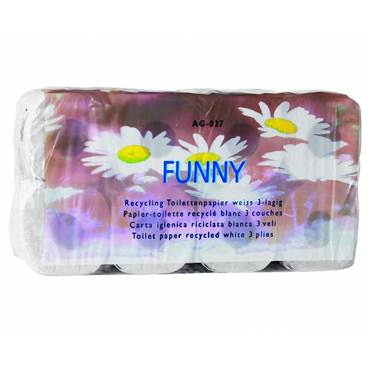 56x Toilettenpapier 3lagig 250 Blatt recycling geprägt griffig weiß