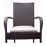 thumbnail of METRO Professional Sedia da esterno impilabile con braccioli Mohim, polirattan, marrone