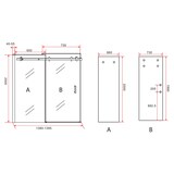 thumbnail of Aloni Nischentür Schiebetür Klarglas 140x200 Schwarz Matt