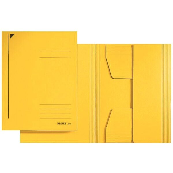 Jurismappe A4, gelb, 3 Klappen, Fassungsvermögen: 250 Blatt, Karton: 430g