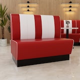 thumbnail of Gastro Sitzbank Americano Retro | Dinerbank Rot & Weiß | 160 cm breit | Amerikanische Sitzbank