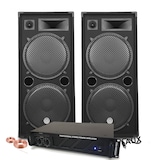 thumbnail of Pack Sono Ibiza Sound 7000W Total 2 Enceintes Bm Sonic 2000W - Ampli ventilé 3000W - Câbles - Mariage, Salle des fêtes DJ Soirée