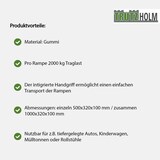 thumbnail of TRUTZHOLM Bordsteinrampe 2er Set 50x32x10cm Tragkraft 2t Gummi Rampe Auffahrrampe Rollstuhlrampe