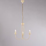 thumbnail of Botte - Kronleuchter aus elfenbeinfarben lackiertem Eisen mit Dekor in gebeiztem Effekt, 3 Lichter 110 - Ø45 - BL147-3-AV