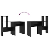 thumbnail of vidaXL Schreibtisch Schwarz Eichen-Optik 131,5 x 50 x 106,5 cm