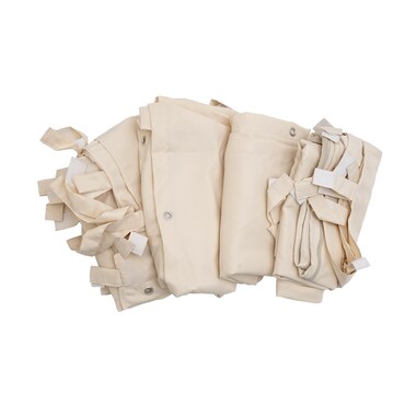 Conjunto de 4 painéis laterais para pérgola HWC-A22, pavilhão com painel lateral de substituição, 3x3m poliéster ~ creme