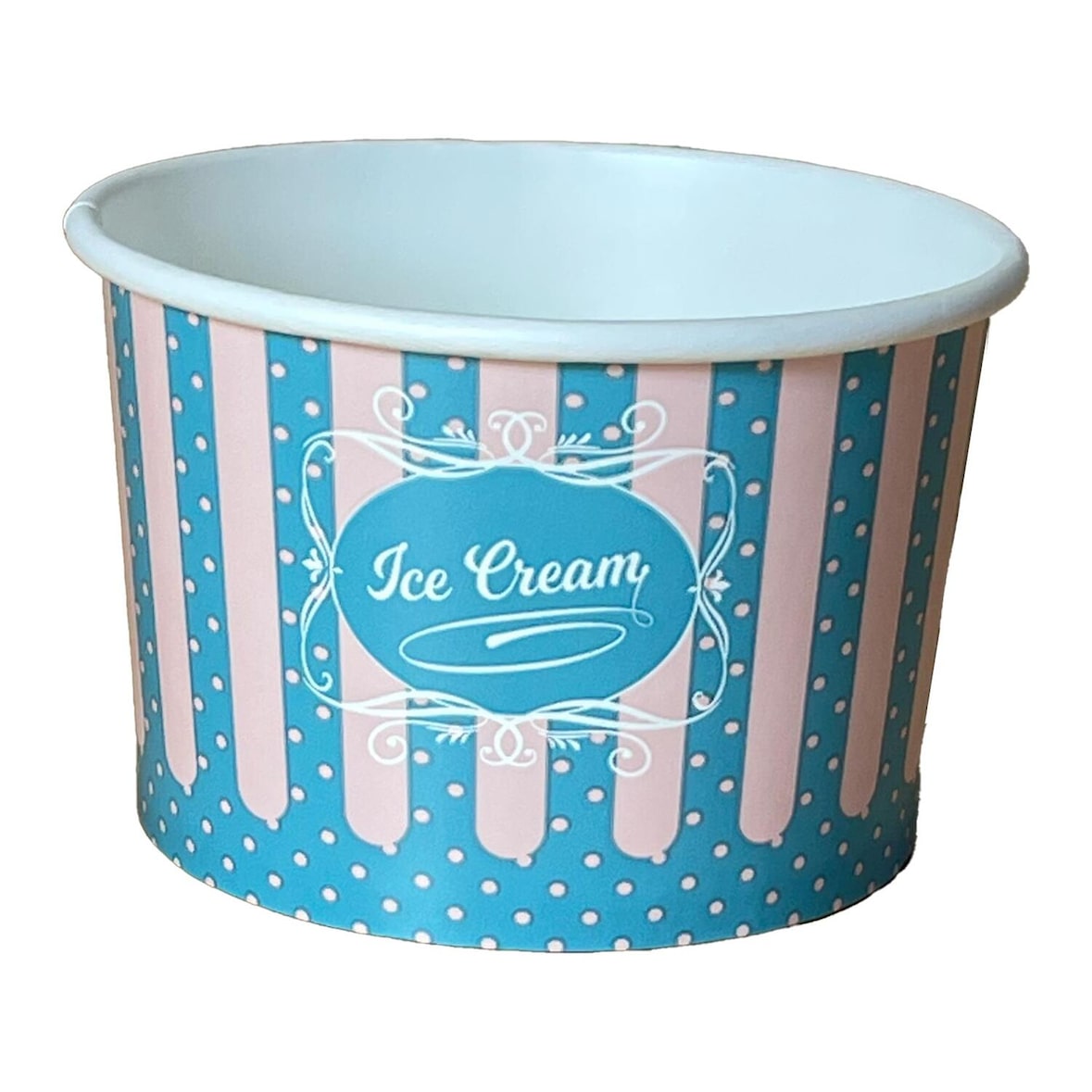 VEPATIM 50 Eisbecher aus Papier Patisserie ICE CREAM Motiv 235 ml 8oz