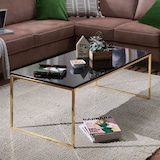 thumbnail of `Riva` Couchtisch, Metall und Holz, filigrane Beine, schwarze Tischplatte. 120x60x45 cm | Kadima Design