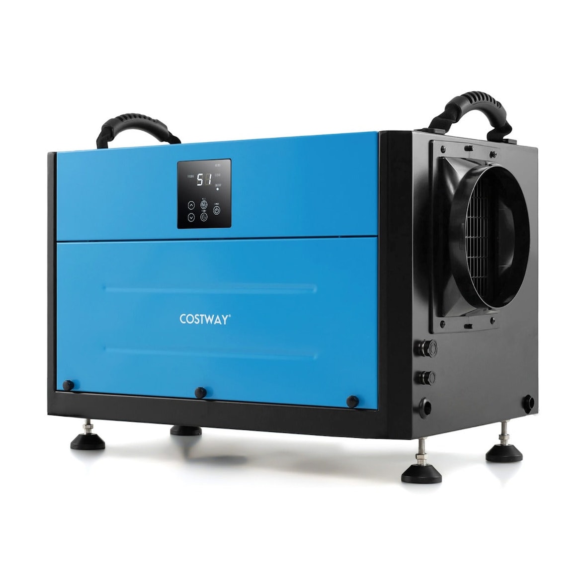 Helloshop26 - Luftentfeuchter 58 x 38 x 36 cm 73,5 l/Tag leise 3 Modi für Kriechkeller blaues Metall 20_0011713