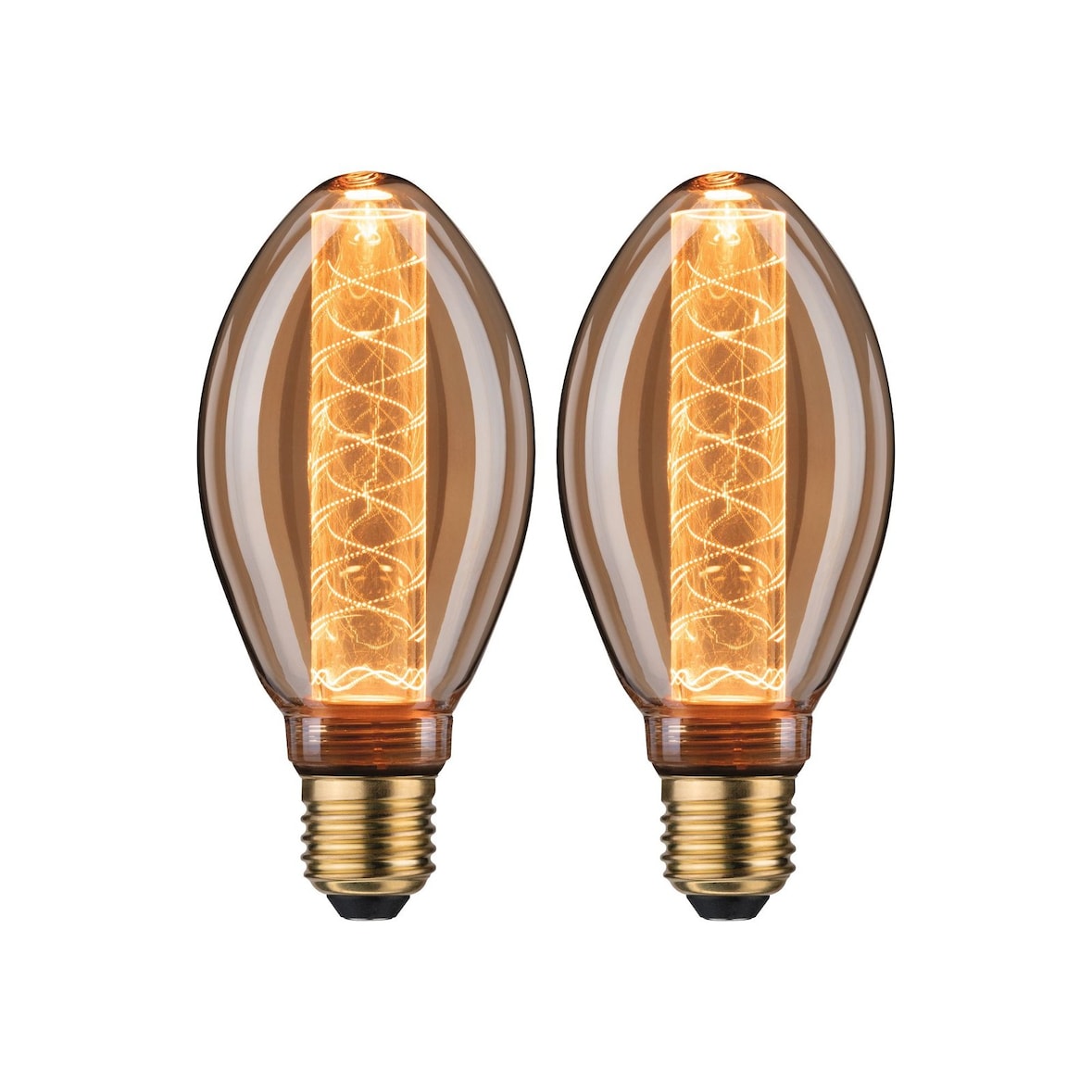 Paulmann Inner Glow Edition Bundle LED Innenkolben E27 230V 2x230lm 2x4W 1800K Gold Spiralmuster 5072