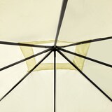 thumbnail of Carpa 2,97x2,97x2,6m Cenador Jardin Marco de Acero y 4 Paraviento lateral Color Crema