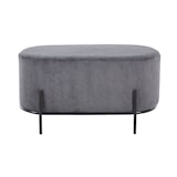 thumbnail of SalesFever Polsterhocker | Stoffbezug in Cord-Optik | Metallgestell | B 80 x T 40 x H 42 cm | grau – schwarz