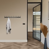 thumbnail of TOJ Living Porte-manteau mural – 30 crochets – 95 cm – acier inoxydable – noir mat – patères