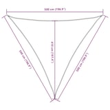 thumbnail of Toldo de vela triangular tela Oxford beige 5x5x5 m