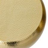 thumbnail of Lot de 2 Tables basses en métal doré martelé D 70 et D 50 cm