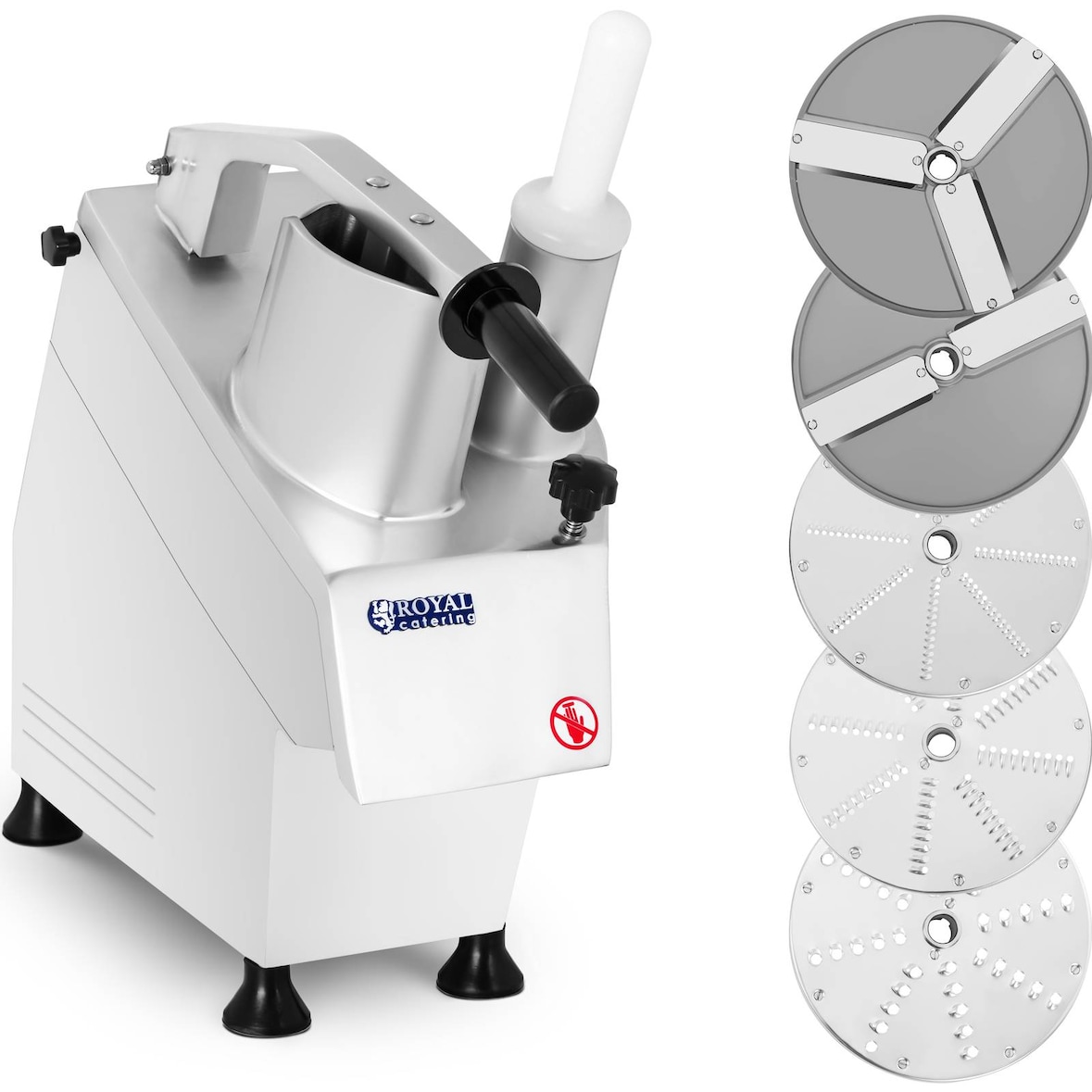Royal Catering Cortadora de hortalizas eléctrica con 5 discos