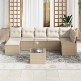 thumbnail of vidaXL Garten-Sofa-Set mit Kissen 8 pcs Beige Poly Rattan