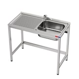 thumbnail of Gasfrit - Lava-Loiças 1 Cuba para Máquina de Lavar Louça com Escorredor, torneira de duas águas incluída 800x500x850 mm | Industrial