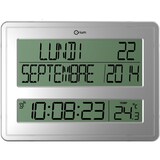 thumbnail of Digitaluhr mit Datenanzeige funkgesteuert grau