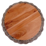 thumbnail of Bijzettafel HWC-M30, rotan tafel bloem tafel salontafel lounge tafel houten tafel, rond 33x49x49cm, Kubu rotan natuur