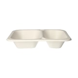 thumbnail of PAPSTAR 100 Siegelschalen, Zuckerrohr 2-geteilt 800 ml 4,2 cm x 18,5 cm x 23,5 cm weiss