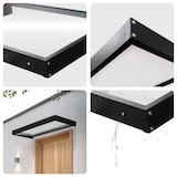 thumbnail of Wasabi - Marquesina Puerta Exterior 120x80 cm – Policarbonato 2,7mm Sólido – Soportes de Aluminio Antracita – Tejadillo Protección Lluvia Ventana