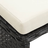 thumbnail of vidaXL Gartenhocker 4 Stk. mit Sitzkissen Poly Rattan Schwarz