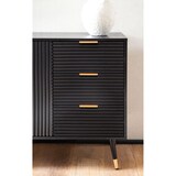 thumbnail of Sideboard 120x80x40 cm Anrichte Schwarz mit Eiche-Dekor, Kommode mit Türen und Schubladen, Kommodenschrank Flurschrank Modern, Standschrank